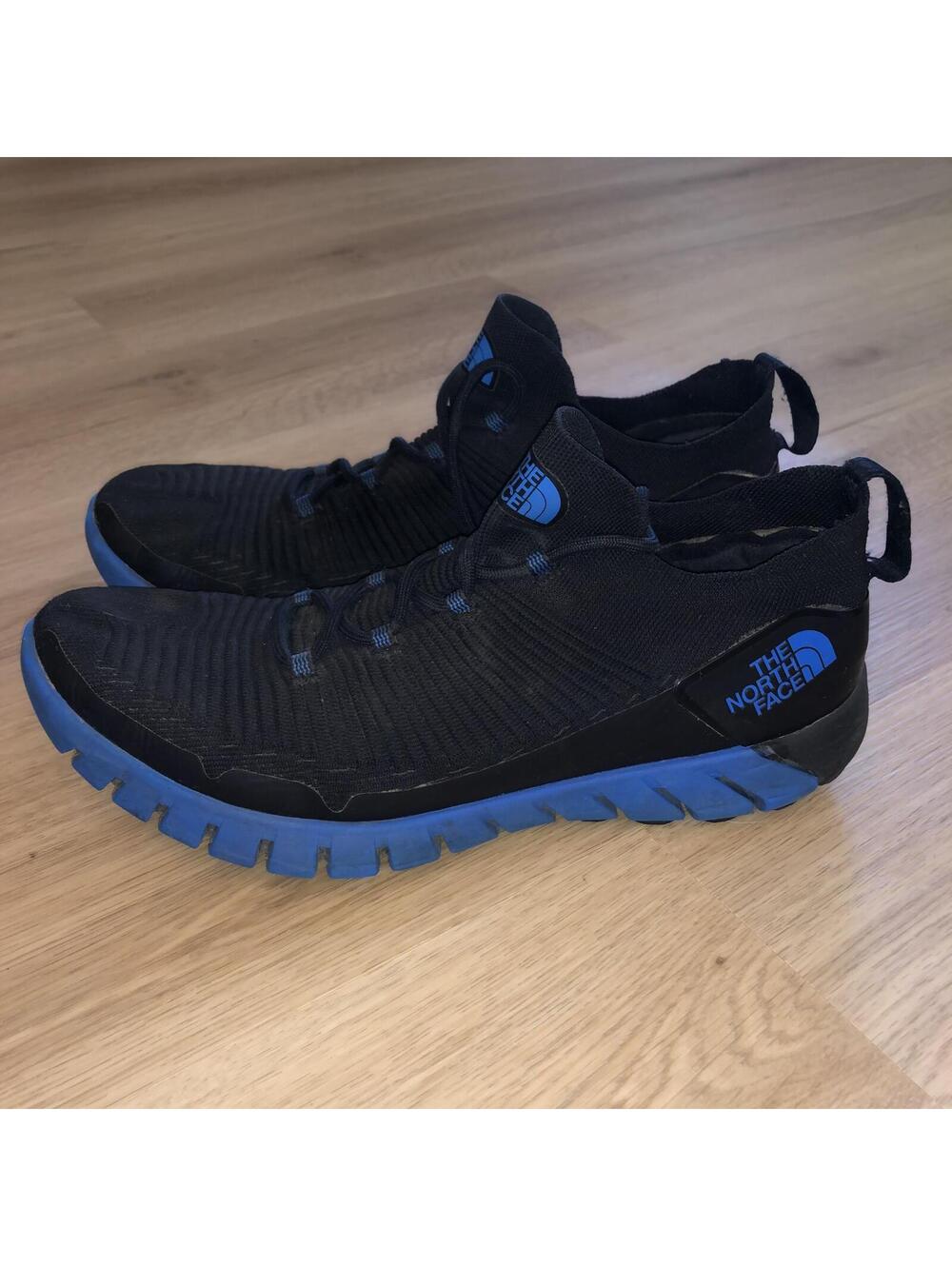 THE NORTH FACE OSCILATE HIKING TRAIL RUNNING SHOES BLUE BLACK MENS SIZE 10